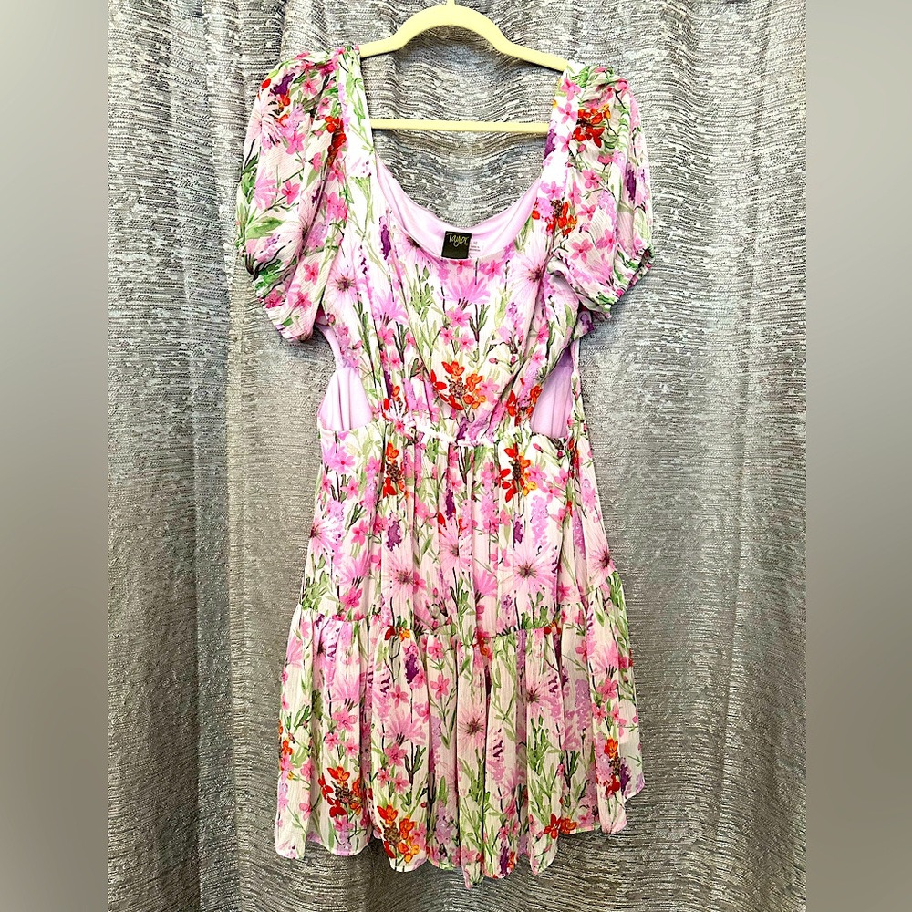 Taylor Women’s Floral Cut-out Mini Dress